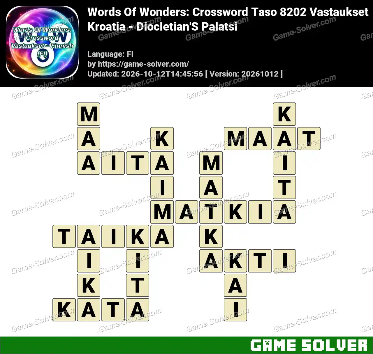 Words Of Wonders: Crossword Taso 8202 Vastaukset – Kroatia – Diocletian’S Palatsi
